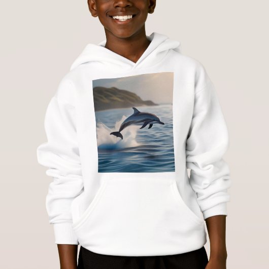 Splashing Leaping Dolphin: A Dance of Joy in Ocean (Voorkant)