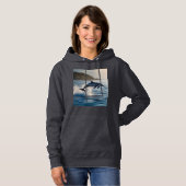 Splashing Leaping Dolphin: A Dance of Joy in Ocean Hoodie (Voorkant volledig)