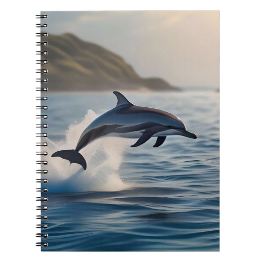 Splashing Leaping Dolphin: een dans van vreugde in Notitieboek (Voorkant)