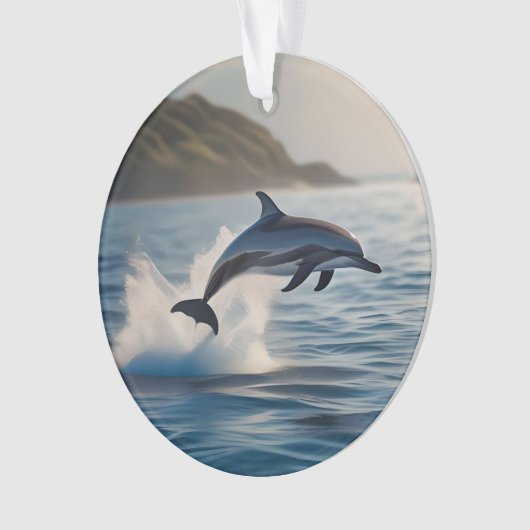 Splashing Leaping Dolphin: een dans van vreugde in Ornament (voorkant)