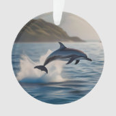Splashing Leaping Dolphin: een dans van vreugde in Ornament (voorkant)