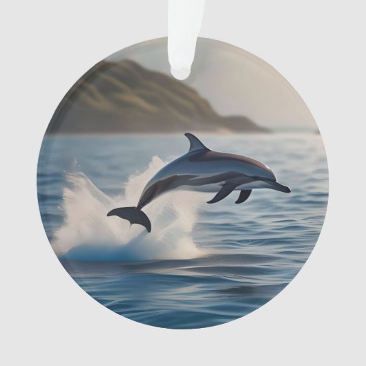 Splashing Leaping Dolphin: een dans van vreugde in Ornament (voorkant)