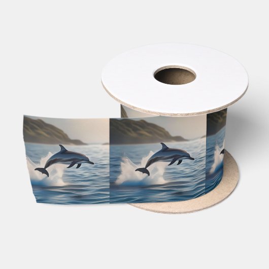 Splashing Leaping Dolphin: een dans van vreugde in Satijnen Lint (Spoel)