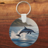 Splashing Leaping Dolphin: een dans van vreugde in Sleutelhanger (Voorkant)