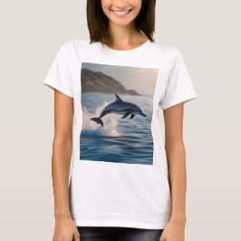 Splashing Leaping Dolphin: een dans van vreugde in T-shirt