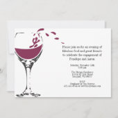 Splashing Merlot Party Invitation Kaart (Voorkant)