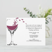 Splashing Merlot Party Invitation Kaart (Staand voorkant)