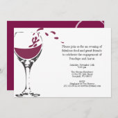 Splashing Merlot Party Invitation Kaart (Voorkant / Achterkant)