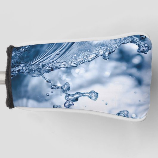 Splashing water met bellen Putter Golf Head Cove Golfheadcover (Voorkant)