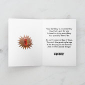 Splashing wijn 97e verjaardagskaart kaart (Binnen)