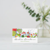 Splashingwater- en fruitnutritionist visitekaartje (Staand voorkant)