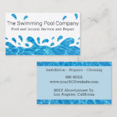 Splashingwaterpool of Jacuzzi Visitekaartje (Voorkant / Achterkant)