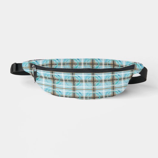 SplashPlaid Bruin Fanny Pack Heuptasje (Voorkant)