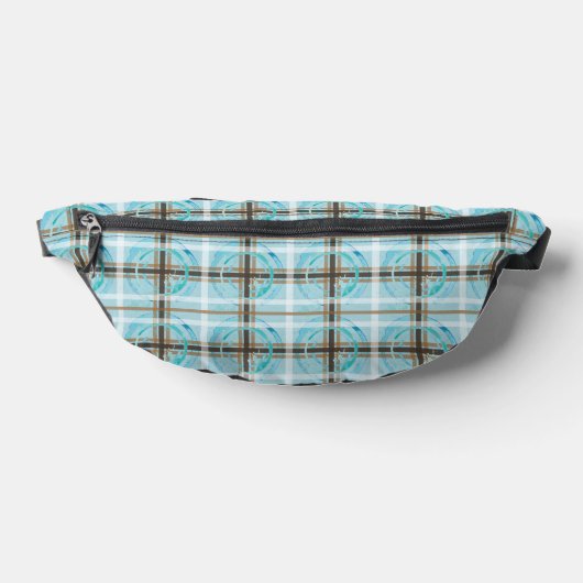 SplashPlaid Bruin Fanny Pack Heuptasje (Liggend)