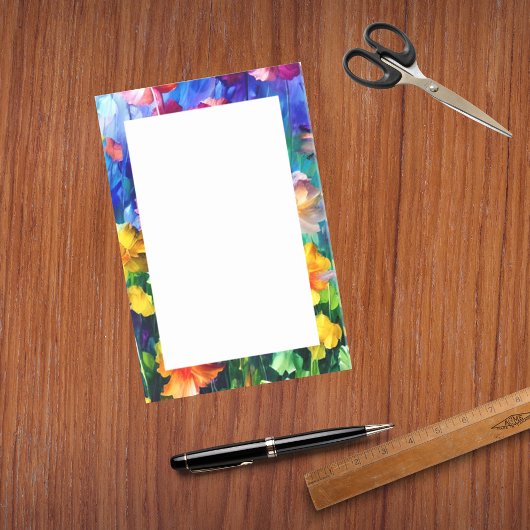 Splashy Colorful Waterverf Floral Theme Post-it® Notes