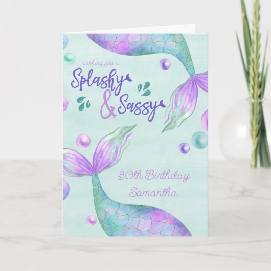 Splashy en Sassy Elke dag van de Leeftijd Kaart (Voorkant)