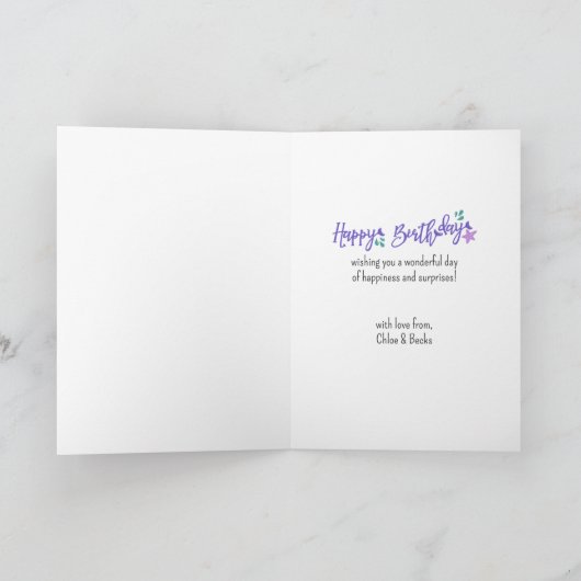 Splashy en Sassy Elke dag van de Leeftijd Kaart (Binnen)