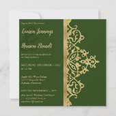 Splashy Gold Elegance Wedding Uitnodiging (Voorkant)