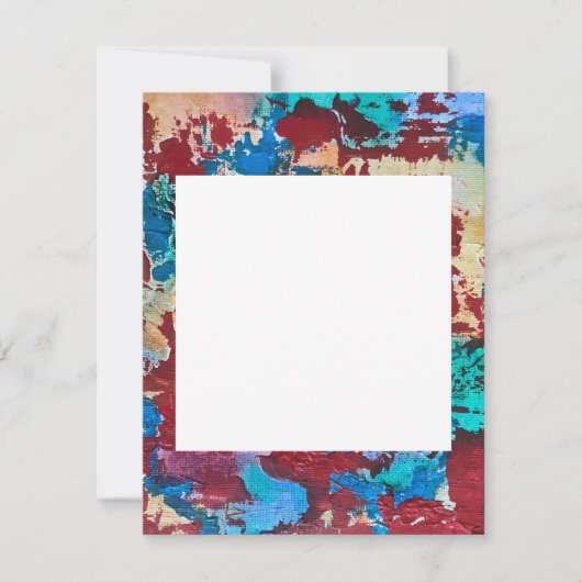 Splashy-hand geschilderde Abstracte kunst penseels Notitiekaartje (Voorkant)