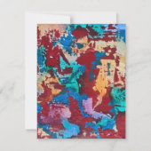 Splashy-hand geschilderde Abstracte kunst penseels Notitiekaartje (Achterkant)