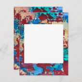 Splashy-hand geschilderde Abstracte kunst penseels Notitiekaartje (Voorkant / Achterkant)