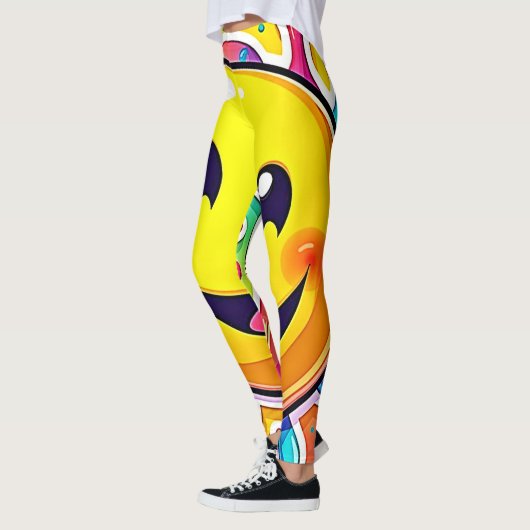 Splashy Happy Emoji Fun Leggings (Links)
