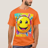 Splashy Happy Emoji Fun T-shirt (Voorkant)
