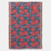 Splashy Herfst Bloemen Gooi Deken (Voorkant Verticaal)