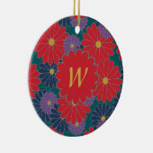 Splashy Herfst Bloemen Ornament (Rechts)