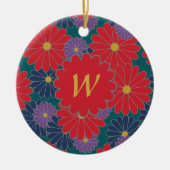 Splashy Herfst Bloemen Ornament (Voorkant)