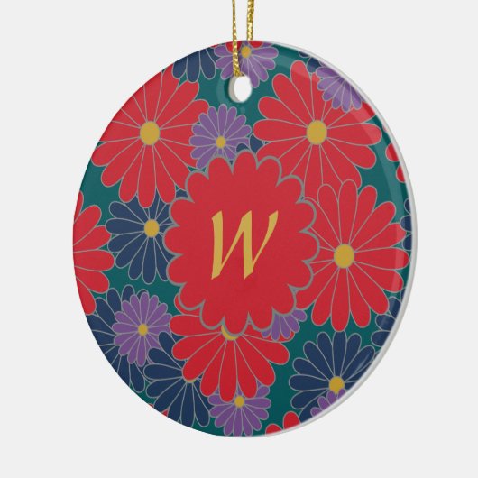 Splashy Herfst Bloemen Ornament (Links)