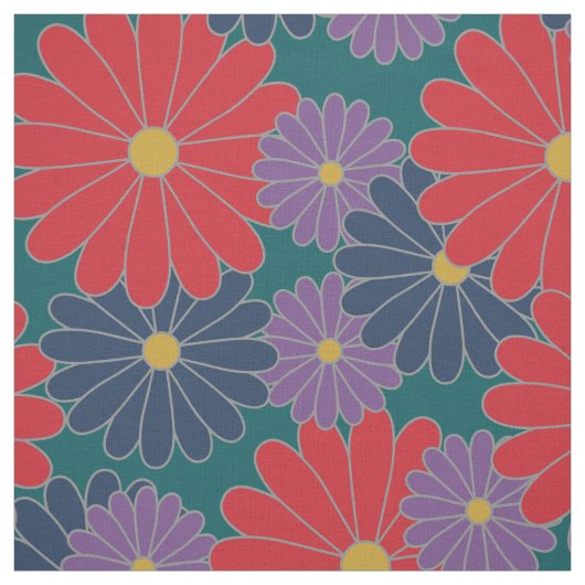 Splashy Herfst Bloemen Stof (Swatch)