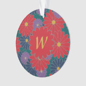 Splashy Herfst Floral Acrylhoudend Ornament (voorkant)