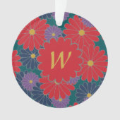 Splashy Herfst Floral Acrylhoudend Ornament (voorkant)