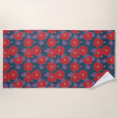 Splashy Herfst Floral Beach Towel Strandlaken (Voorkant)