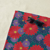 Splashy Herfst Floral Beach Towel Strandlaken (In situ)