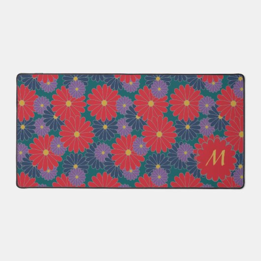 Splashy Herfst Floral Bureaumat (Voorkant)