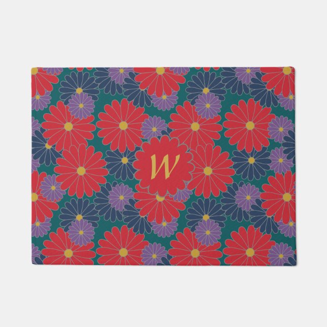 Splashy Herfst Floral Doormat Deurmat (Voorkant)