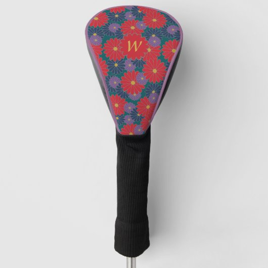 Splashy Herfst Floral driver Hoesje Golfheadcover (Voorkant)