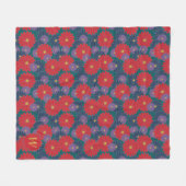 Splashy Herfst Floral Fleece Blanket Deken (Voorkant (Horizontaal))