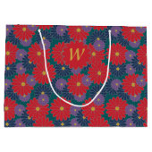 Splashy Herfst Floral Gift Bag Groot Cadeauzakje (Achterkant)