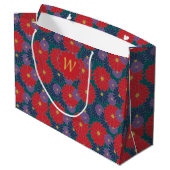 Splashy Herfst Floral Gift Bag Groot Cadeauzakje (Achterkant Gekanteld)