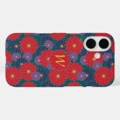 Splashy Herfst Floral Hoesje-Mate Telefoon Case (Achterkant (horizontaal))