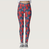 Splashy Herfst Floral Leggings (Voorkant)