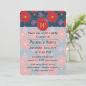 Splashy Herfst Floral Party Invitation Kaart (Staand voorkant)