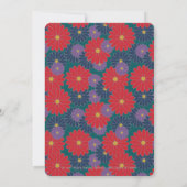 Splashy Herfst Floral Party Invitation Kaart (Achterkant)