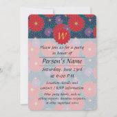 Splashy Herfst Floral Party Invitation Kaart (Voorkant)