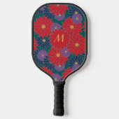 Splashy Herfst Floral Pickleball Paddle (Achterkant)
