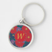 Splashy Herfst Floral Sleutelhanger (Voorkant)