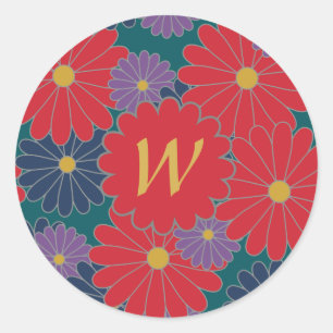 Splashy Herfst Floral Sticker